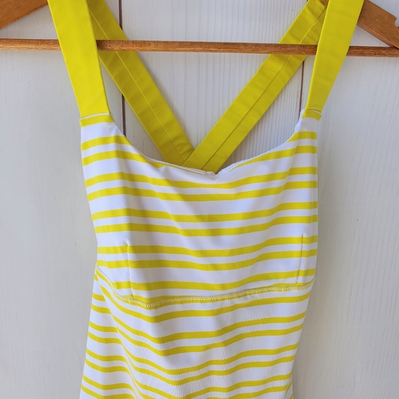 Lululemon yellow striped tank top - Picture 5 of 9